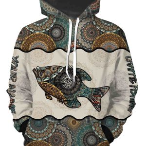 Crappie Fishing Vintage Mandala 3D All Over printed Customized Name Shirts Personalized Gift ND