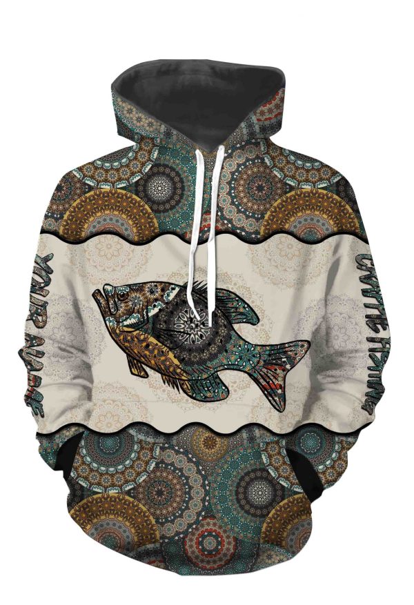 Crappie Fishing Vintage Mandala 3D All Over printed Customized Name Shirts Personalized Gift ND