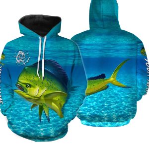Mahi mahi (Dorado) Fishing Customize Name Fishing Water Camo All Over Printed Shirts Personalized Fishing Gift For Adult And Kid ND